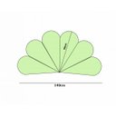 Ver imagem 2 de Cabeceira Casal Petalas Luxo Estofada - Veludo Preto - 140x60cm