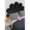 Ver imagem 1 de Cabeceira Casal Petalas Luxo Estofada - Veludo Preto - 140x60cm