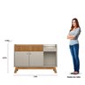 Buffet 2 Portas 1 Gaveta 1 Nicho 133cm Lucca  - 7