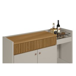 Buffet 2 Portas 1 Gaveta 1 Nicho 133cm Lucca  - 9