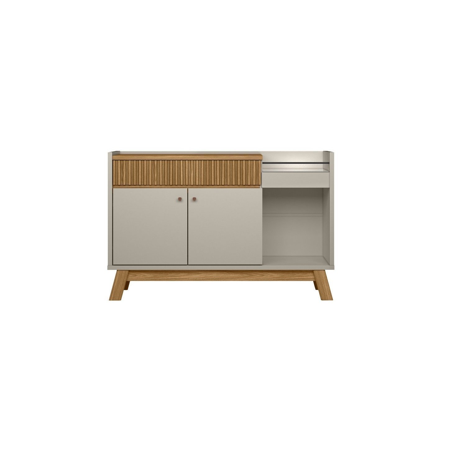 Buffet 2 Portas 1 Gaveta 1 Nicho 133cm Lucca Linea Brasil - 8