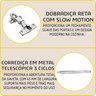 Cozinha Modulada Paneleiro Nicho Forno Aéreo 2 Portas 120cm e Cristaleira 4 Portas com Vidros Reflecta Balcão com Tampo 120cm Completa 6 Peças Madri - 4