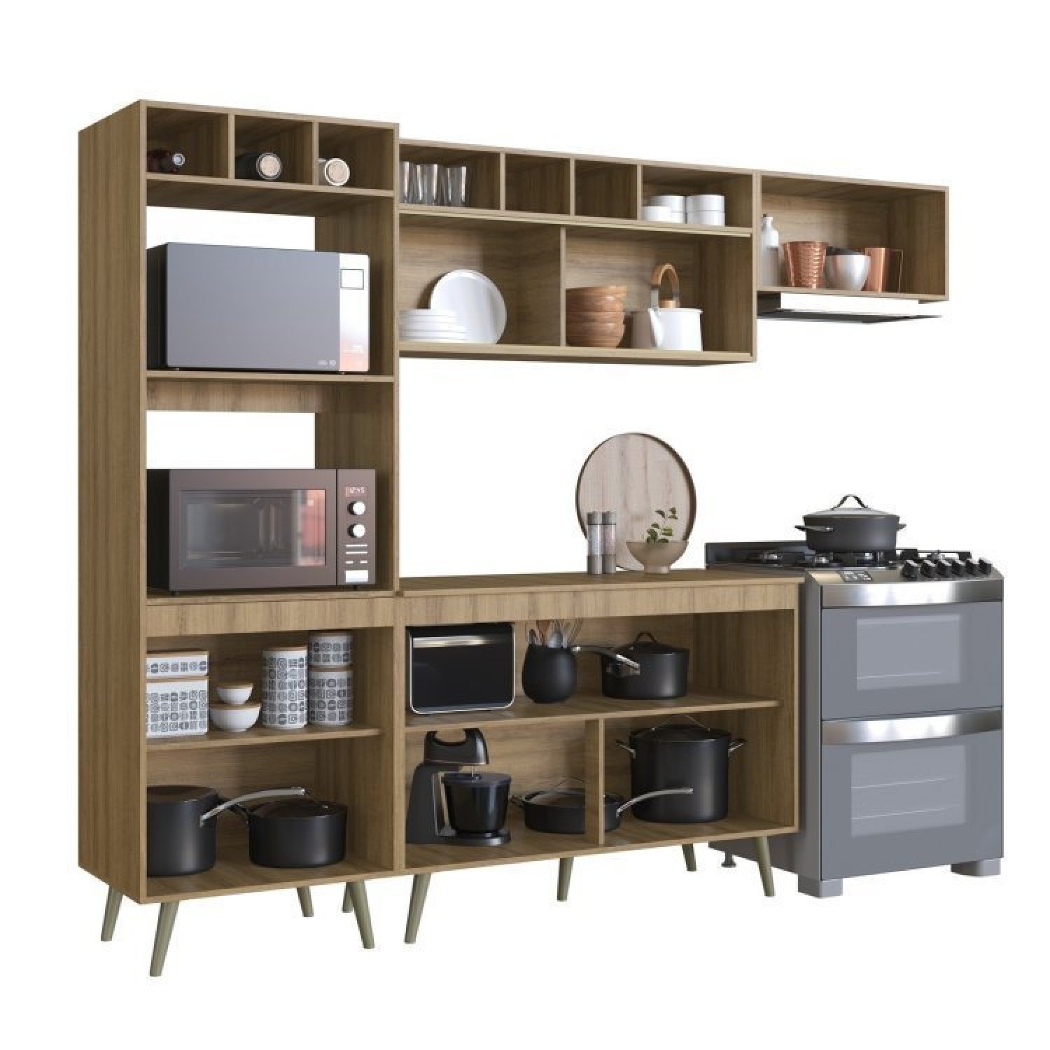 Cozinha Compacta 4 Peças 7 Portas 2 Nichos para Forno One  - 5