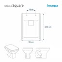 Ver imagem 5 de Assento Sanitário em Mdf Square Branco para Bacia Incepa