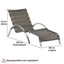 Ver imagem 5 de Espreguiçadeira em Alumínio e Fibra Sintética - Capuccino