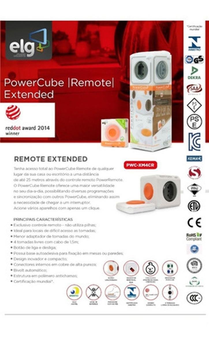 Filtro de Linha Powercube Controle Multiplicador 4 Tomadas - 10