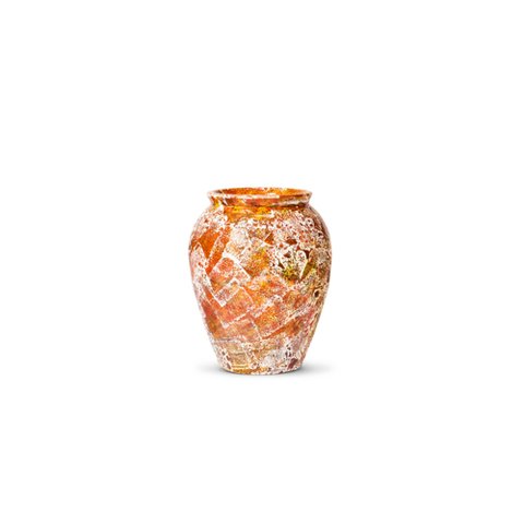 Vaso Decorativo de Cerâmica Vermelho Vulcânico 43x25cm Paris Luz