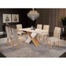 Conjunto Sala de Jantar Mesa Sarah Tampo Vidro com 6 Cadeiras Elegance  - 1