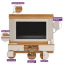 Ver imagem 6 de Painel Home Barcelona Para TV até 70 Polegadas Linea Brasil