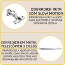 Ver imagem 5 de Cozinha Modulada Paneleiro Nicho Cristaleira com Vidros Reflecta 8 Peças Madri