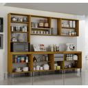 Ver imagem 5 de Cozinha Eduarda 5 Peças Portas Reflecta com LED - CHF Móveis:Cinamomo/Cinza