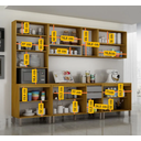 Ver imagem 3 de Cozinha Eduarda 5 Peças Portas Reflecta com LED - CHF Móveis:Cinamomo/Cinza