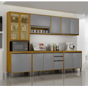 Ver imagem 4 de Cozinha Eduarda 5 Peças Portas Reflecta com LED - CHF Móveis:Cinamomo/Cinza