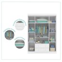 Ver imagem 5 de Quarto Para Bebê Infantil com 01 Guarda Roupa 4 Portas 2 Gavetas com 01 Cômoda 4 Gavetas 1 Porta Helena