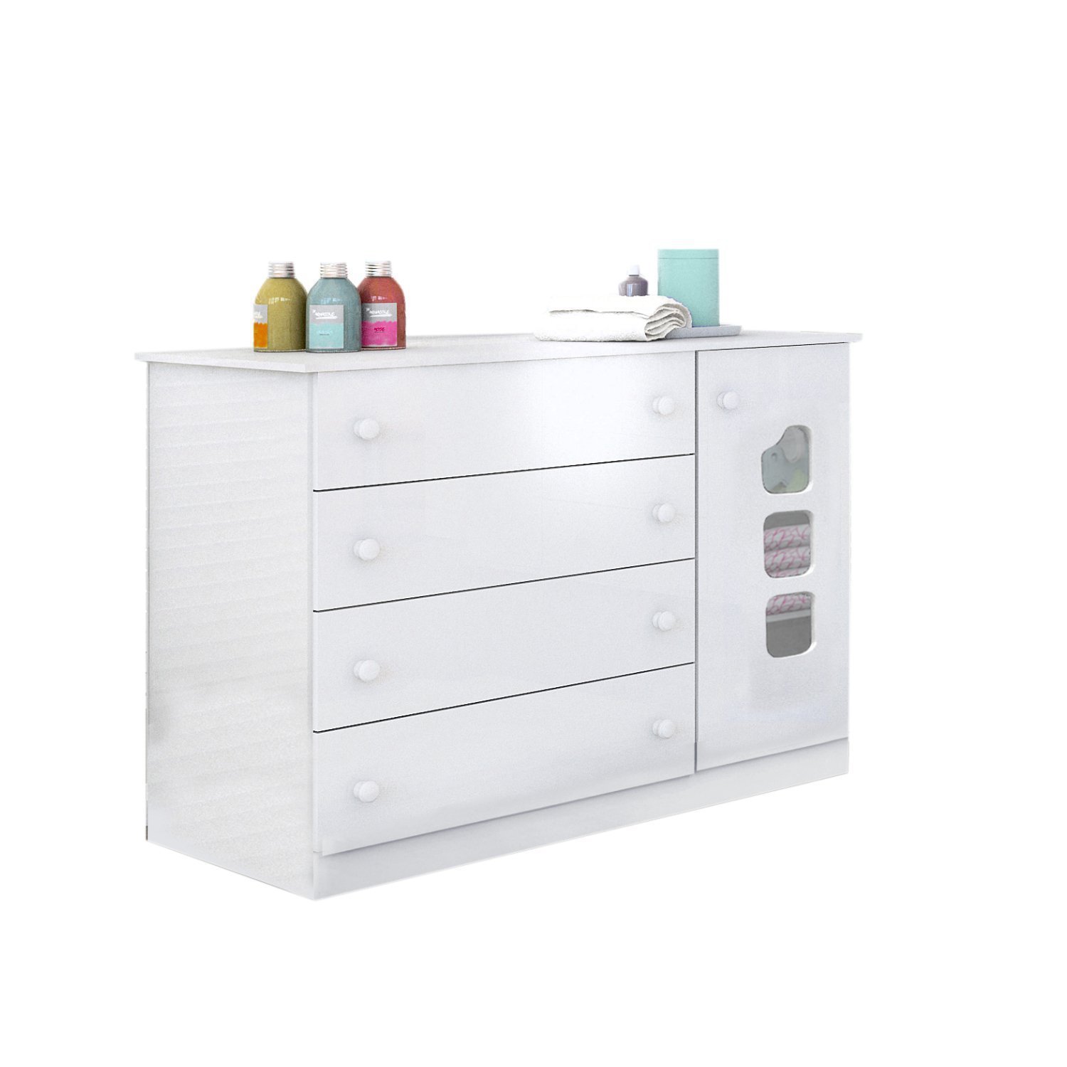 Quarto Infantil com Guarda Roupas e Cômoda Lívia Phoenix Baby - 3