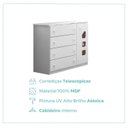 Ver imagem 6 de Quarto Infantil Guarda-Roupa 4 Portas e Cômoda 4 Gavetas 100% MDF Lívia Branco