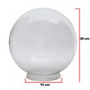 Ver imagem 2 de Poste de Jardim P23/1 com Globo de Vidro Transparente 15x30 2,16m em Aço Fosfatizado Branco