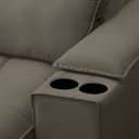 Ver mais imagens de Sofá Retrátil 3 Lugares com Porta Copo 250cm Andes F05 Veludo Marrom - Mpozenato