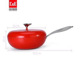 Jogo de Panelas Antiaderente Cerâmica Cuisine Retrô Vermelho - 4