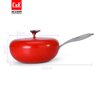 Jogo de Panelas Antiaderente Cerâmica Cuisine Retrô Vermelho - 4