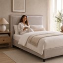 Ver imagem 1 de Cabeceira Decorativa King Size 1,95m Trento Linho Areia - Gran Belo