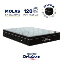 Colchão de Molas Ensacadas Ortobom Elegante Super Pillow In Casal 138cm - 2