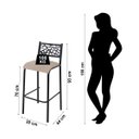 Ver imagem 6 de Conjunto Bistrô Dani 2 Banquetas e Mesa Tampo BP Redondo