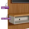 Painel para TV até 75 Polegadas Ripado Modular 140cm 1 Nicho 1 Prateleira Linea - 4