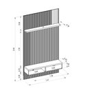 Ver imagem 7 de Painel para TV até 75 Polegadas Ripado Modular 140cm 1 Nicho 1 Prateleira Linea