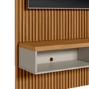 Ver imagem 3 de Painel para TV até 75 Polegadas Ripado Modular 140cm 1 Nicho 1 Prateleira Linea