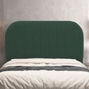 Ver imagem 3 de Cabeceira Cama Box Queen Estofada Orgânica 160cm Alice W01 Suede Verde Musgo - Lyam Decor