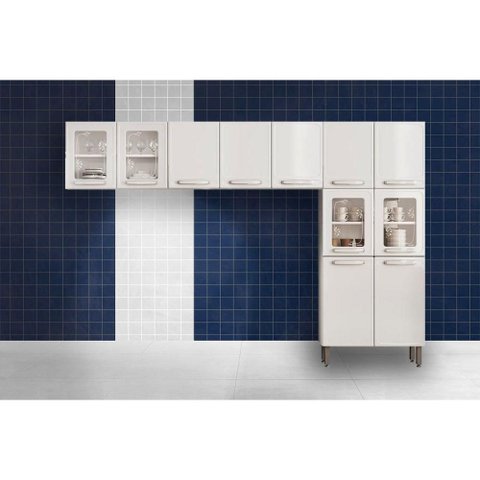 Cozinha Modulada Bertolini Evidence 3 Peças (2aéreos+1paneleiro) Cpt55 Branco-bertolini