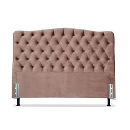 Cabeceira Queen 158 - Bello Box - Dunas Veludo Rosê - 1