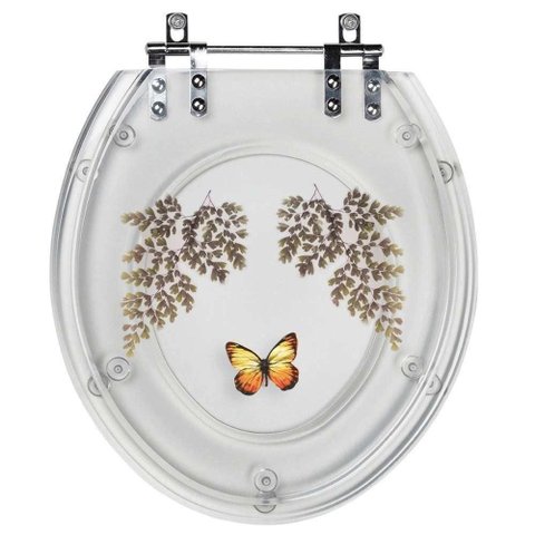Acento Sanitário Decorado Convencional Oval Transparente