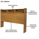 Ver imagem 4 de Cabeceira Queen 3 Nichos Mdf 165 Cm Melissa Nature Decmade