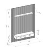 Painel para TV até 75 Polegadas Ripado Modular 1 Nicho 1 Prateleira 180cm - 7