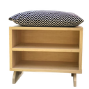 Ver imagem 3 de Sapateira Puff chevron preto e branco