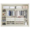 Guarda-roupa Casal Creta 2 Portas 4 Gavetas 100% Mdf Off White/amendoa - Europa Móveis - 3