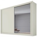 Ver imagem 2 de Guarda-roupa Casal Creta 2 Portas 4 Gavetas 100% Mdf Off White/amendoa - Europa Móveis