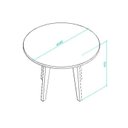 Ver imagem 3 de Mesa de Centro Redonda Retrô RT3082 Movelbento