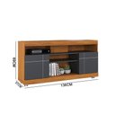 Ver mais imagens de Rack para Sala Bancada de Tv 47 Pol 136cm Ariele C04 - D'rossi