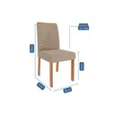 Ver imagem 5 de Kit 4 Cadeiras Sala Jantar Clarice 4 Un Madeirado/suede Nude Bege - Cimol