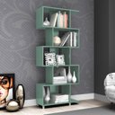 Ver imagem 1 de Estante de Livros Retrô 79CMX184CM Nichos ESM209 Verde/Oliva