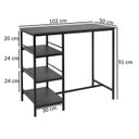 Ver imagem 5 de Conjunto Bancada Gourmet 2 Banquetas Stilo Preto/Carvalho Montreal