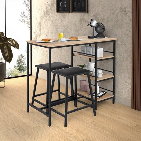 Conjunto Bancada Gourmet 2 Banquetas Stilo 