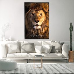 Quadro Decorativo Leão da Tribo de Judá Com Moldura e Sem Vidro 100x160 - 3