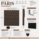 Ver imagem 5 de Cabeceira Cama Box Queen 160 Paris Capitonê Estofada Veludo:Marrom
