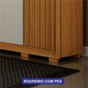 Ver imagem 6 de Guarda Roupa Casal Grande Mdf Ripado 6 Portas Premium- Arbo