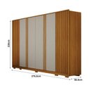 Ver imagem 3 de Guarda Roupa Casal Grande Mdf Ripado 6 Portas Premium- Arbo