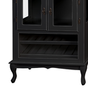 Ver imagem 3 de Adega Colonial de Madeira com 2 Portas para até 12 Garrafas - Preto com Tampo Castanho Envelhecido